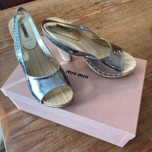 Miu Miu Silver Platform